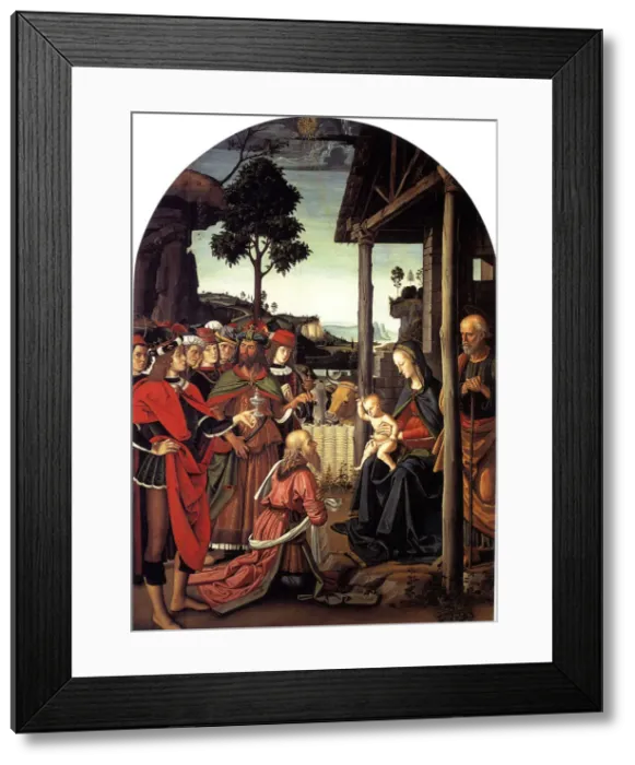 Framed Print : The Adoration of the Magi, ca. 1470-1480. Artist: Perugino (ca. 1450-1523) Framed Print : The Adoration of the Magi, ca. 1470-1480. Artist: Perugino (ca. 1450-1523)