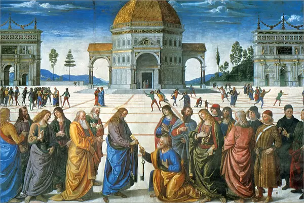 Delivery of the Keys to Saint Peter, 1481. Artist: Perugino (ca. 1450-1523)