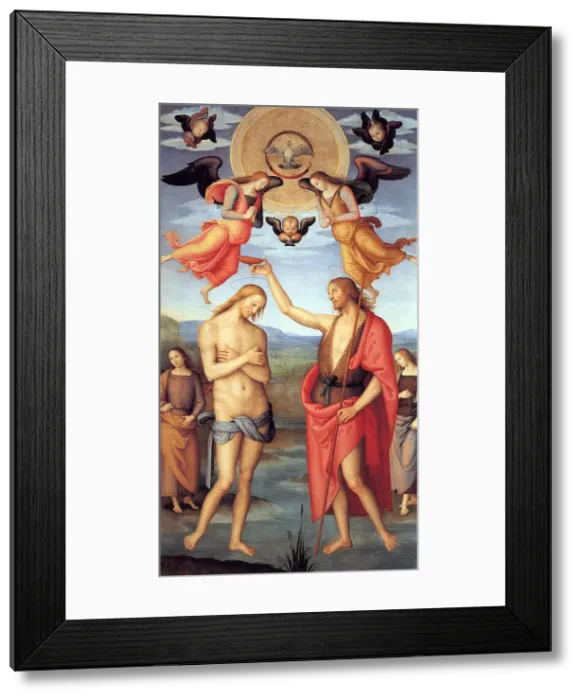 Framed Print : Baptism of Christ, c. 1512. Artist: Perugino (ca. 1450-1523) Framed Print : Baptism of Christ, c. 1512. Artist: Perugino (ca. 1450-1523)