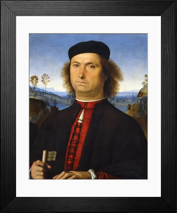 Framed Print : Portrait of Francesco delle Opere, 1494. Artist: Perugino (ca. 1450-1523) Framed Print : Portrait of Francesco delle Opere, 1494. Artist: Perugino (ca. 1450-1523)
