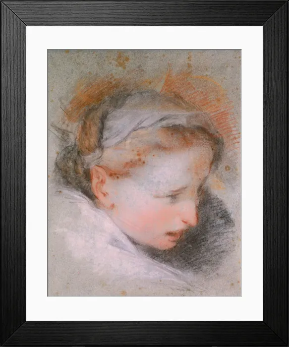 Framed Print : Head of a Woman, 1568-1569. Artist: Barocci, Federigo (1528-1612) Framed Print : Head of a Woman, 1568-1569. Artist: Barocci, Federigo (1528-1612)