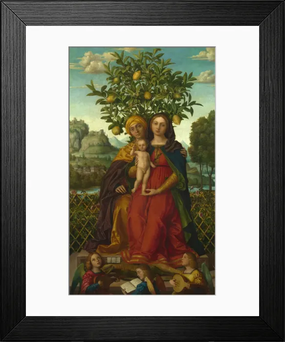 Framed Print : The Virgin and Child with Saint Anne, ca 1510-1520. Artist: Girolamo dai Libri (1474-1555) Framed Print : The Virgin and Child with Saint Anne, ca 1510-1520. Artist: Girolamo dai Libri (1474-1555)
