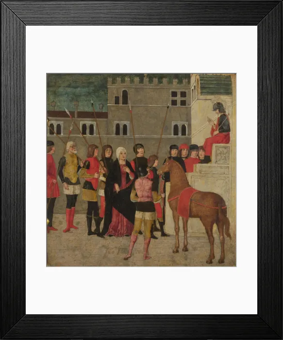 Framed Print : The Justice of Trajan, Between 1475 and 1500. Artist: Italian master Framed Print : The Justice of Trajan, Between 1475 and 1500. Artist: Italian master
