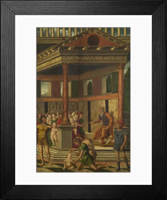Framed Print : The Massacre of the Innocents with Herod, ca 1510-1520. Artist: Mocetto, Girolamo (c. 1458-1531) Framed Print : The Massacre of the Innocents with Herod, ca 1510-1520. Artist: Mocetto, Girolamo (c. 1458-1531)