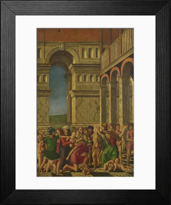 Framed Print : The Massacre of the Innocents, ca 1510-1520. Artist: Mocetto, Girolamo (c. 1458-1531)