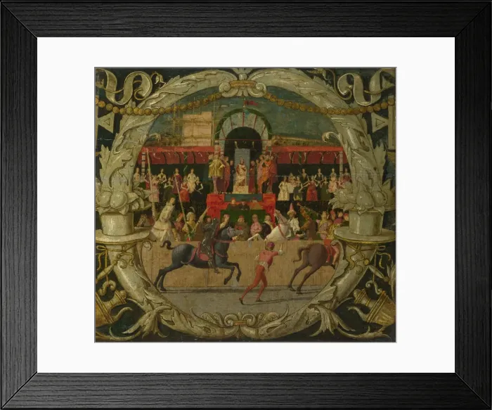 Framed Print : The Rape of the Sabine Women (before the signal), c. 1490. Artist: Morone, Domenico (c. 1442-1518) Framed Print : The Rape of the Sabine Women (before the signal), c. 1490. Artist: Morone, Domenico (c. 1442-1518)