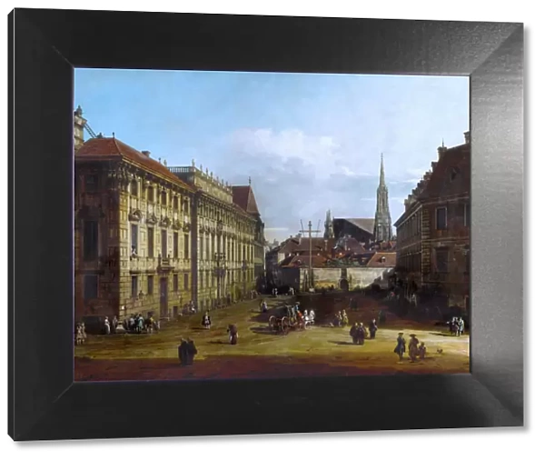 Vienna, the Lobkowitzplatz, Between 1758 and 1761. Artist: Bellotto, Bernardo (1720-1780)