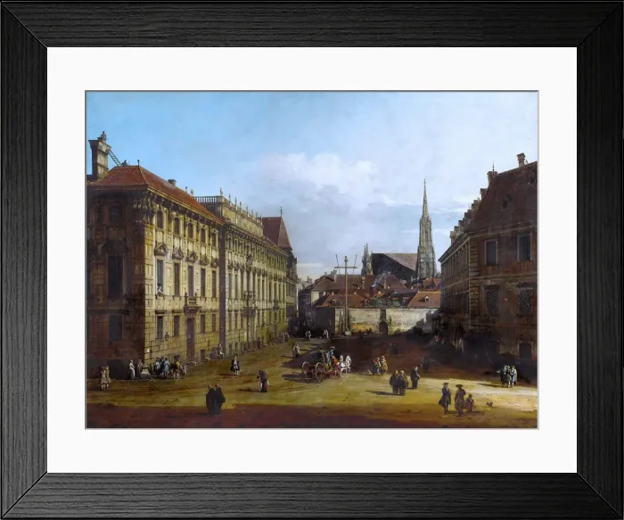 Framed Print : Vienna, the Lobkowitzplatz, Between 1758 and 1761. Artist: Bellotto, Bernardo (1720-1780) Framed Print : Vienna, the Lobkowitzplatz, Between 1758 and 1761. Artist: Bellotto, Bernardo (1720-1780)