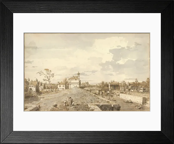 Framed Print : The Porta Portello with the Brenta Canal in Padua, 1740-1743. Artist: Canaletto (1697-1768) Framed Print : The Porta Portello with the Brenta Canal in Padua, 1740-1743. Artist: Canaletto (1697-1768)