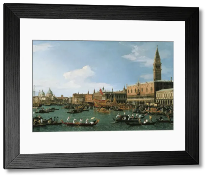 Framed Print : Return of Il Bucintoro on Ascension Day, 1745-1750. Artist: Canaletto (1697-1768) Framed Print : Return of Il Bucintoro on Ascension Day, 1745-1750. Artist: Canaletto (1697-1768)