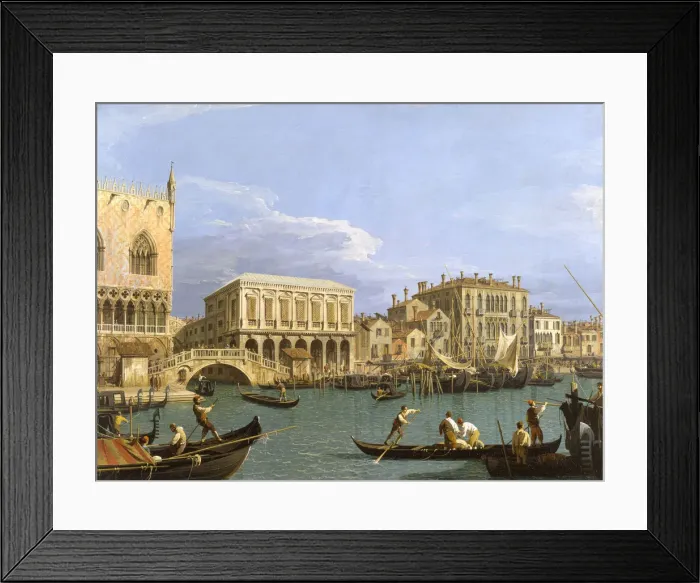 Framed Print : View of the Riva degli Schiavoni, 1735-1739. Artist: Canaletto (1697-1768) Framed Print : View of the Riva degli Schiavoni, 1735-1739. Artist: Canaletto (1697-1768)