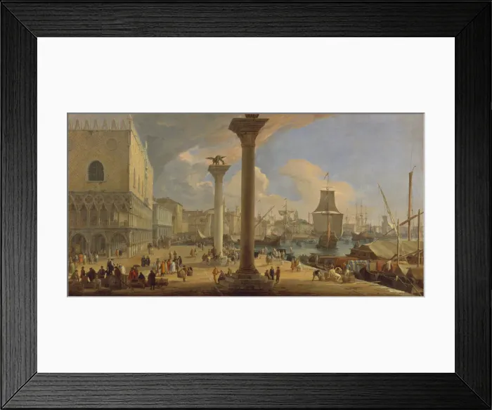 Framed Print : The Molo with the Ducal Palace, c. 1710. Artist: Carlevaris, Luca (1663-1730) Framed Print : The Molo with the Ducal Palace, c. 1710. Artist: Carlevaris, Luca (1663-1730)