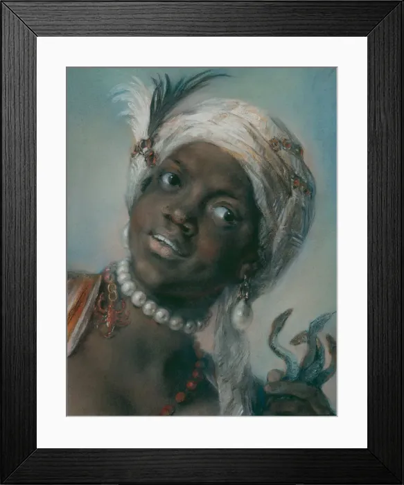 Framed Print : Africa. Artist: Carriera, Rosalba Giovanna (1657-1757) Framed Print : Africa. Artist: Carriera, Rosalba Giovanna (1657-1757)