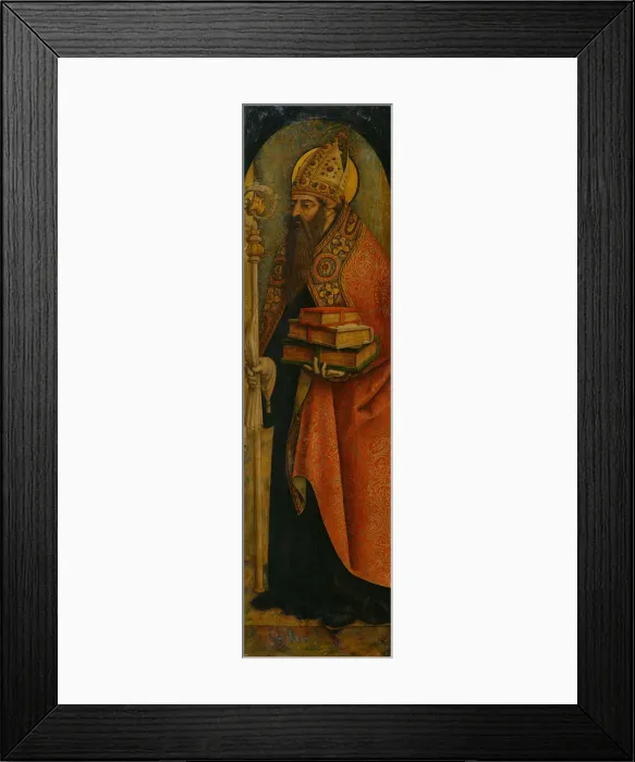 Framed Print : Saint Augustine, 1480s. Artist: Crivelli, Carlo (c. 1435-c. 1495) Framed Print : Saint Augustine, 1480s. Artist: Crivelli, Carlo (c. 1435-c. 1495)
