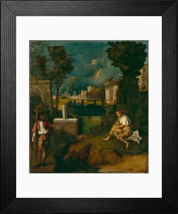 Framed Print : The Tempest, c. 1508. Artist: Giorgione (1476-1510) Framed Print : The Tempest, c. 1508. Artist: Giorgione (1476-1510)