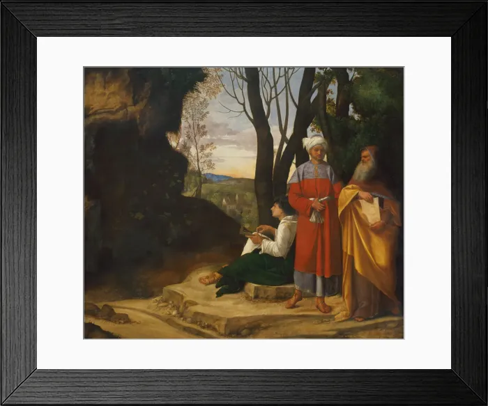 Framed Print : Three Philosophers, 1508-1509. Artist: Giorgione (1476-1510) Framed Print : Three Philosophers, 1508-1509. Artist: Giorgione (1476-1510)