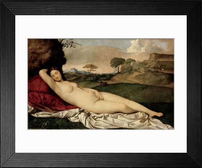 Framed Print : Sleeping Venus, 1508-1510. Artist: Giorgione (1476-1510) Framed Print : Sleeping Venus, 1508-1510. Artist: Giorgione (1476-1510)