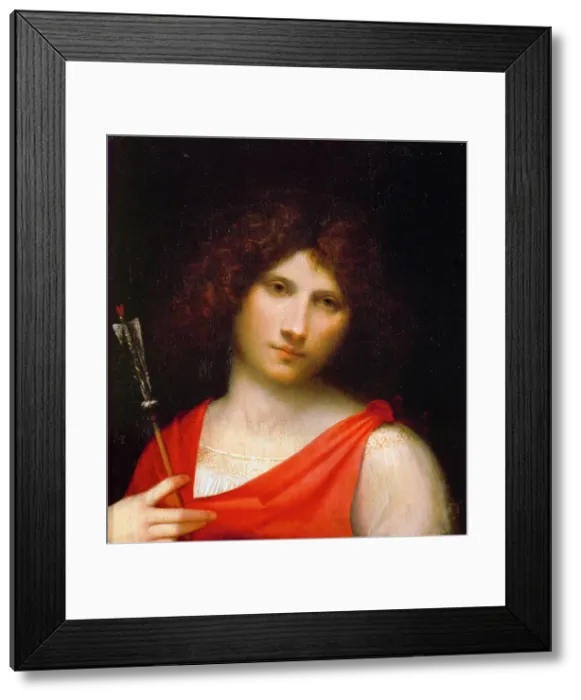 Framed Print : Young Man with Arrow, c. 1505. Artist: Giorgione (1476-1510) Framed Print : Young Man with Arrow, c. 1505. Artist: Giorgione (1476-1510)