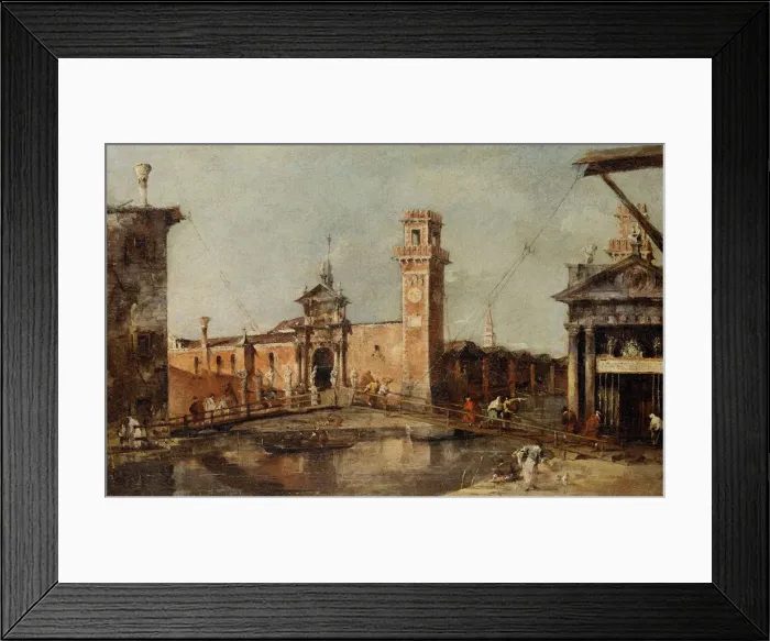 Framed Print : The Entrance to the Arsenal in Venice, after 1776. Artist: Guardi, Francesco (1712-1793) Framed Print : The Entrance to the Arsenal in Venice, after 1776. Artist: Guardi, Francesco (1712-1793)