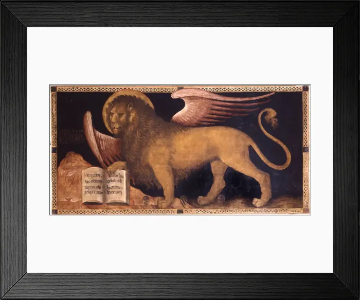 Framed Print : The Lion of Saint Mark. Artist: Jacobello del Fiore (ca 1370 ? 1439) Framed Print : The Lion of Saint Mark. Artist: Jacobello del Fiore (ca 1370 ? 1439)