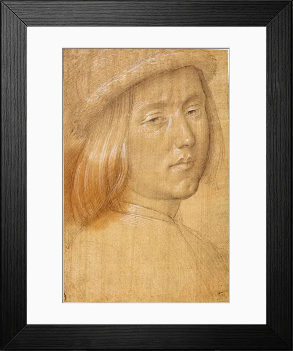 Framed Print : Head of a Youth. Artist: Lorenzo di Credi (1459-1537) Framed Print : Head of a Youth. Artist: Lorenzo di Credi (1459-1537)