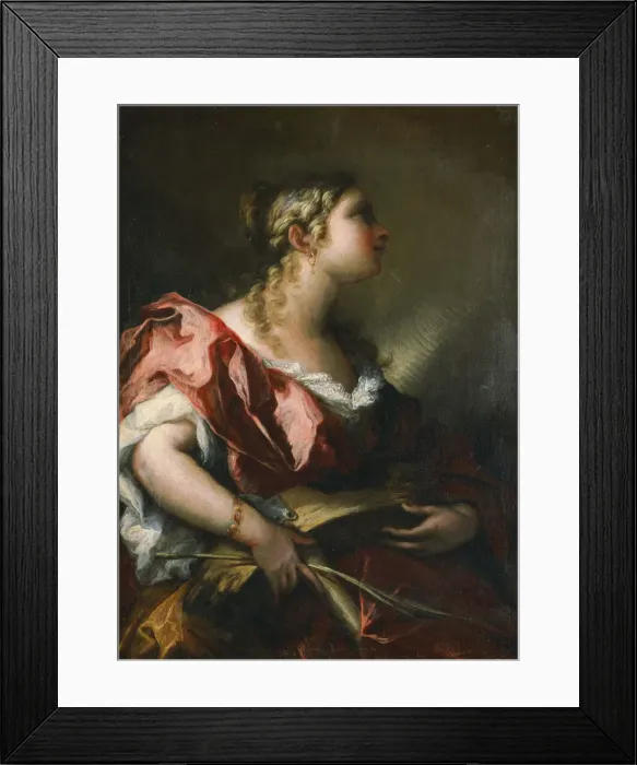 Framed Print : Saint Catherine of Alexandria. Artist: Pellegrini, Giovanni Antonio (1675-1741) Framed Print : Saint Catherine of Alexandria. Artist: Pellegrini, Giovanni Antonio (1675-1741)