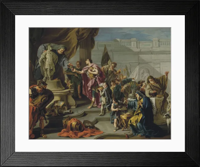 Framed Print : Scipio paying homage to Mars. Artist: Pittoni, Giovan Battista (1687-1767) Framed Print : Scipio paying homage to Mars. Artist: Pittoni, Giovan Battista (1687-1767)