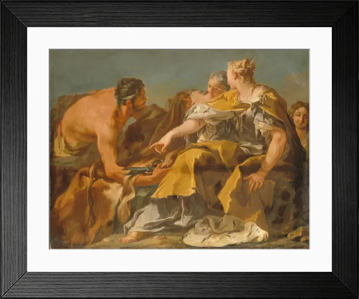 Framed Print : Dido building Carthage. Artist: Pittoni, Giovan Battista (1687-1767) Framed Print : Dido building Carthage. Artist: Pittoni, Giovan Battista (1687-1767)