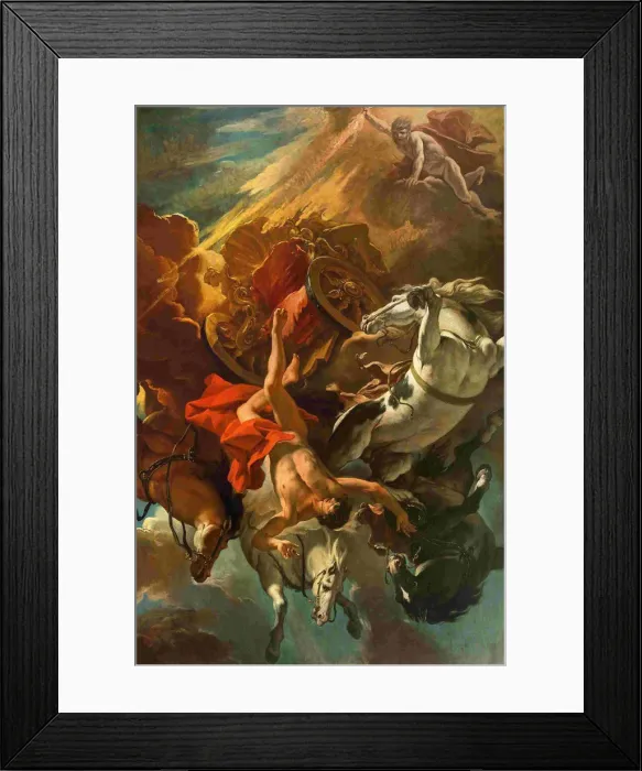 Framed Print : The fall of Phaeton. Artist: Ricci, Sebastiano (1659-1734) Framed Print : The fall of Phaeton. Artist: Ricci, Sebastiano (1659-1734)