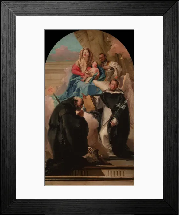 Framed Print : Madonna and Child with Three Saints, ca 1760. Artist: Tiepolo, Giandomenico (1727-1804) Framed Print : Madonna and Child with Three Saints, ca 1760. Artist: Tiepolo, Giandomenico (1727-1804)