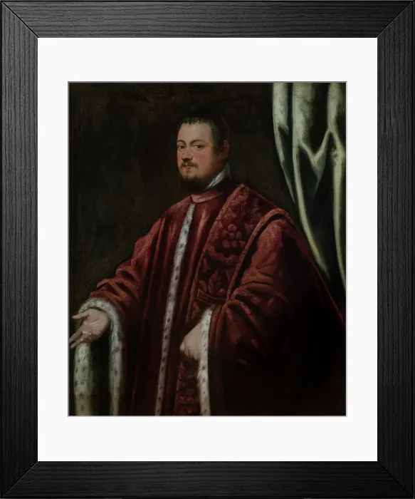 Framed Print : Portrait of Nicolo da Ponte. Artist: Tintoretto, Domenico (1560-1635) Framed Print : Portrait of Nicolo da Ponte. Artist: Tintoretto, Domenico (1560-1635)
