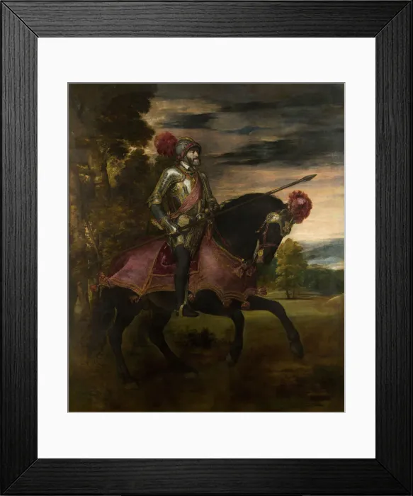 Framed Print : Equestrian Portrait of Charles V of Spain (1500-1558), 1548. Artist: Titian (1488-1576) Framed Print : Equestrian Portrait of Charles V of Spain (1500-1558), 1548. Artist: Titian (1488-1576)