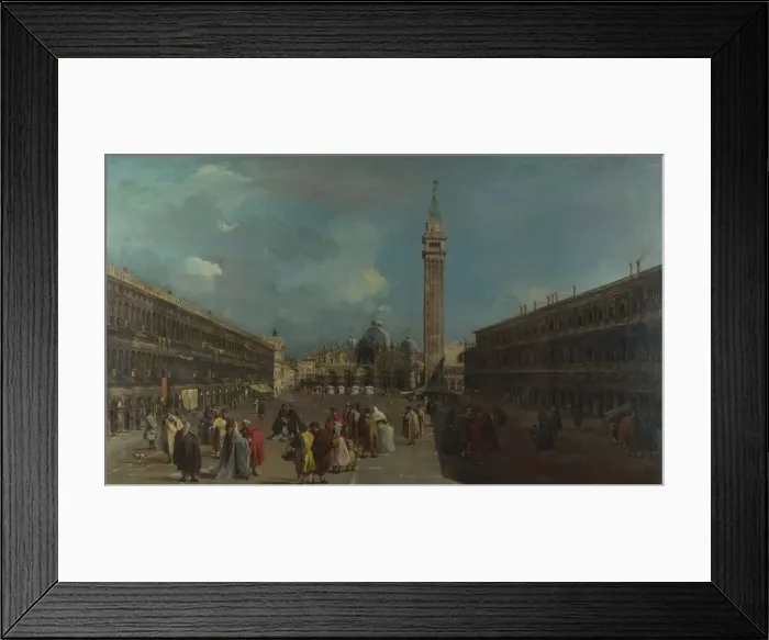Framed Print : Venice, Piazza San Marco, ca 1760. Artist: Guardi, Francesco (1712-1793) Framed Print : Venice, Piazza San Marco, ca 1760. Artist: Guardi, Francesco (1712-1793)
