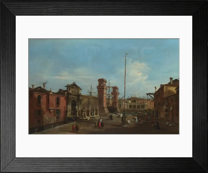 Framed Print : Venice. The Arsenal, 1755-1760. Artist: Guardi, Francesco (1712-1793) Framed Print : Venice. The Arsenal, 1755-1760. Artist: Guardi, Francesco (1712-1793)