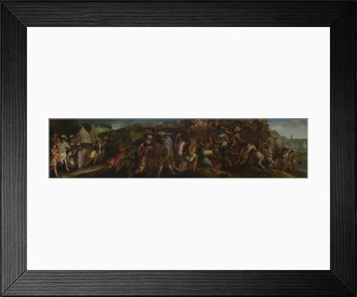 Framed Print : The Attack on Cartagena, after 1566. Artist: Licinio, Giulio (1527-1591) Framed Print : The Attack on Cartagena, after 1566. Artist: Licinio, Giulio (1527-1591)