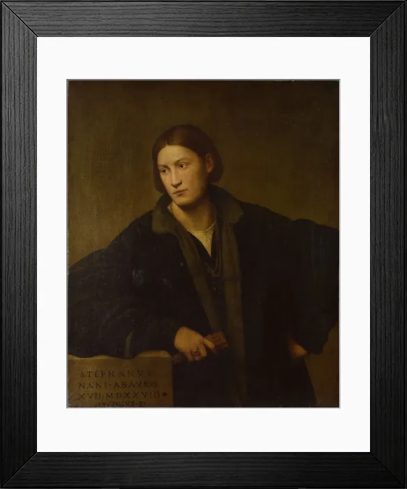 Framed Print : Portrait of Stefano Nani, 1528. Artist: Licinio, Bernardino (ca. 1489-ca. 1565) Framed Print : Portrait of Stefano Nani, 1528. Artist: Licinio, Bernardino (ca. 1489-ca. 1565)