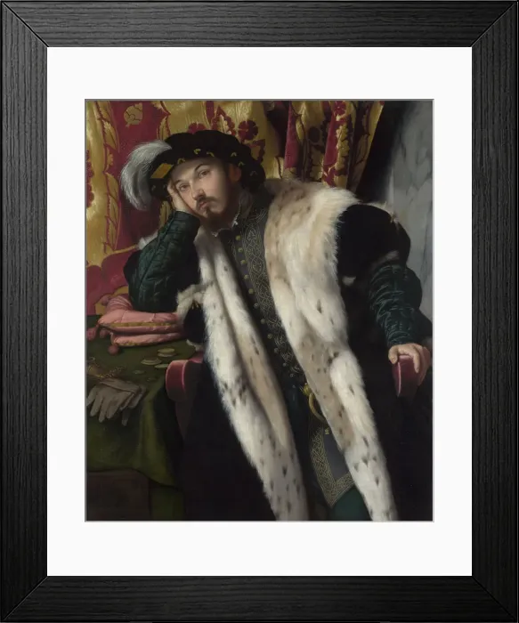 Framed Print : Portrait of a Young Man, c. 1540. Artist: Moretto da Brescia (ca 1498 - 1554) Framed Print : Portrait of a Young Man, c. 1540. Artist: Moretto da Brescia (ca 1498 - 1554)