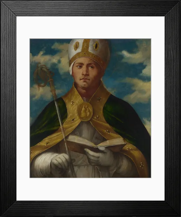 Framed Print : Saint Gaudioso, ca 1524. Artist: Romanino, Gerolamo (1485 / 6-1566) Framed Print : Saint Gaudioso, ca 1524. Artist: Romanino, Gerolamo (1485 / 6-1566)