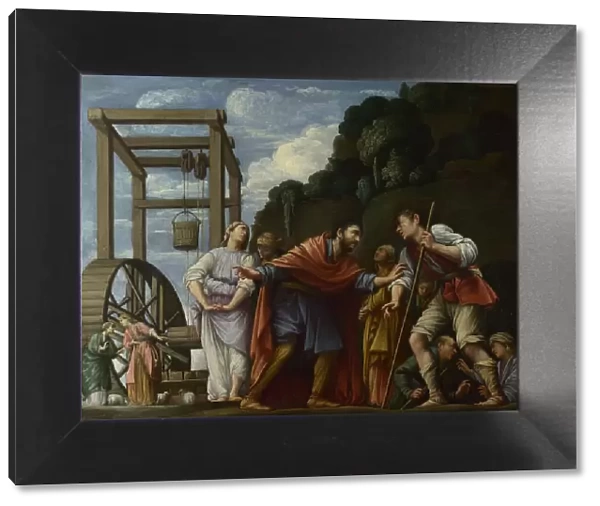 Moses defending the Daughters of Jethro, 1610. Artist: Saraceni, Carlo (1579-1620)