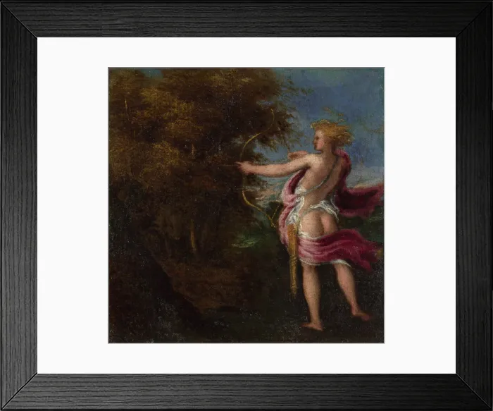 Framed Print : Arcas Hunting, c. 1550. Artist: Schiavone, Andrea (ca. 1520-1582) Framed Print : Arcas Hunting, c. 1550. Artist: Schiavone, Andrea (ca. 1520-1582)