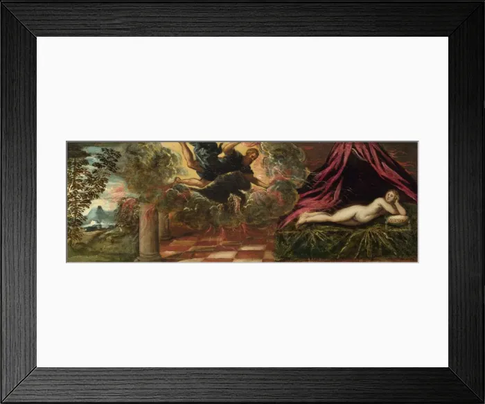 Framed Print : Jupiter and Semele, ca 1545. Artist: Tintoretto, Jacopo (1518-1594) Framed Print : Jupiter and Semele, ca 1545. Artist: Tintoretto, Jacopo (1518-1594)