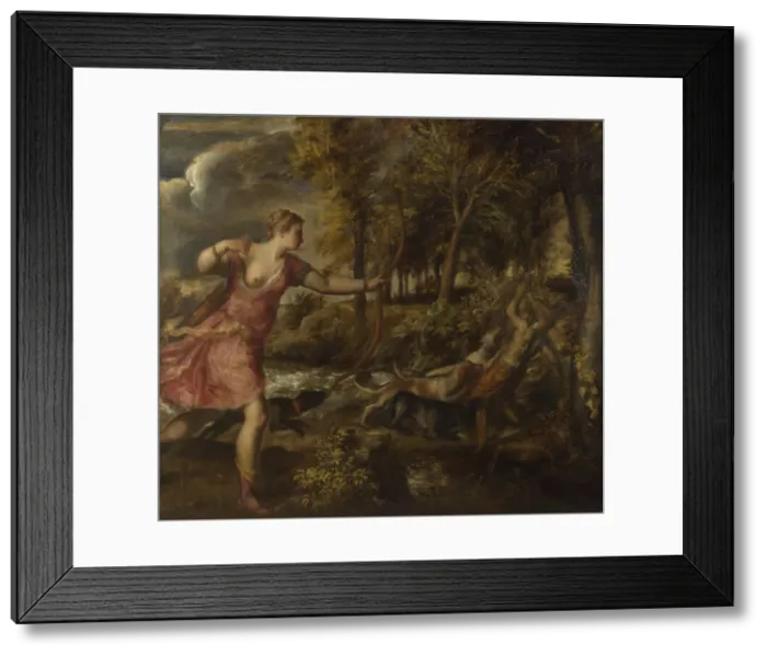 Framed Print : The Death of Actaeon, ca 1559-1575. Artist: Titian (1488-1576) Framed Print : The Death of Actaeon, ca 1559-1575. Artist: Titian (1488-1576)