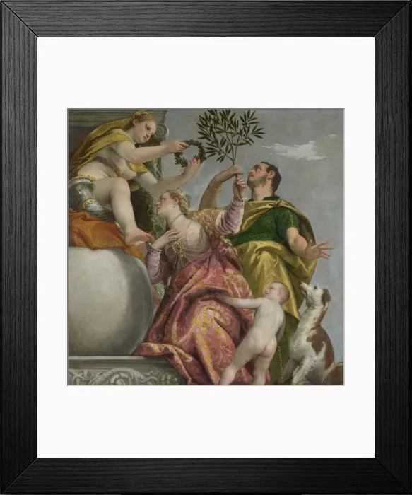 Framed Print : Happy Union (from: Four Allegories of Love), ca. 1575. Artist: Veronese, Paolo (1528-1588) Framed Print : Happy Union (from: Four Allegories of Love), ca. 1575. Artist: Veronese, Paolo (1528-1588)