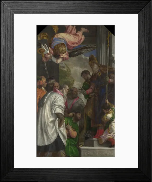 Framed Print : The Consecration of Saint Nicholas, 1562. Artist: Veronese, Paolo (1528-1588) Framed Print : The Consecration of Saint Nicholas, 1562. Artist: Veronese, Paolo (1528-1588)