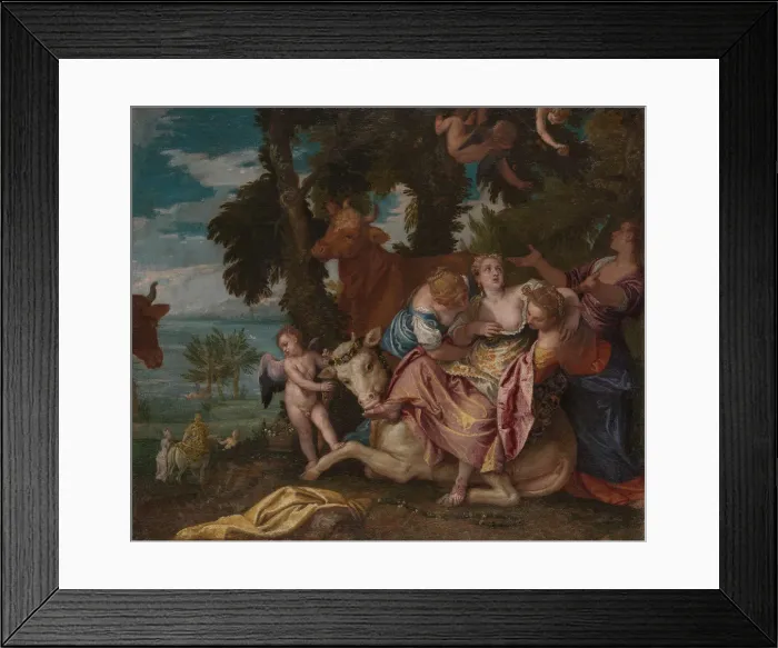 Framed Print : The Rape of Europa, c. 1570. Artist: Veronese, Paolo (1528-1588) Framed Print : The Rape of Europa, c. 1570. Artist: Veronese, Paolo (1528-1588)