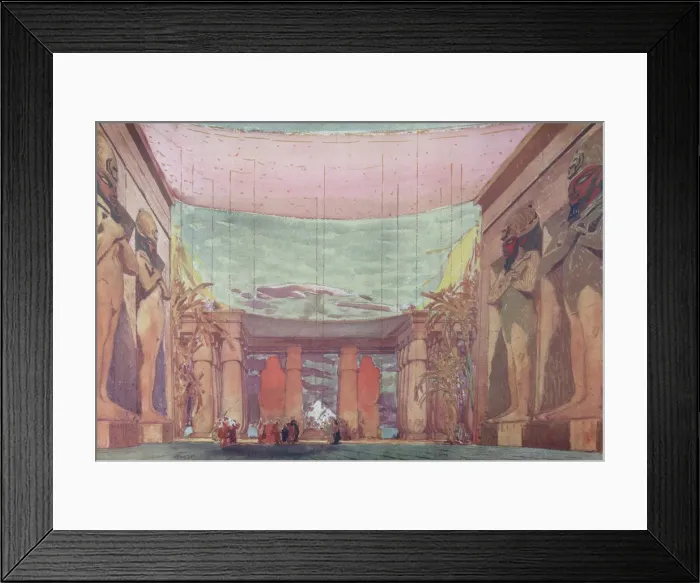 Framed Print : Stage design for the ballet Cleopatre, 1909. Artist: Bakst, Leon (1866-1924) Framed Print : Stage design for the ballet Cleopatre, 1909. Artist: Bakst, Leon (1866-1924)