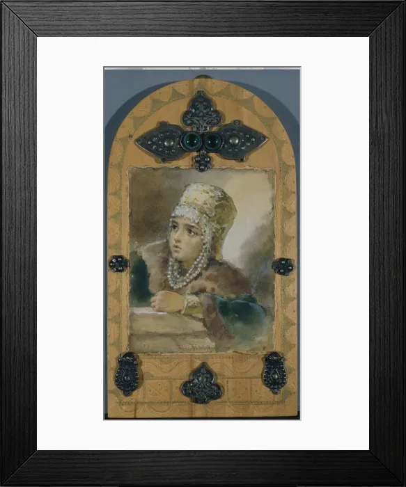 Framed Print : The Princess (after the poem The Mermaid by Alexander Pushkin), 1902. Artist: Bem, Elizaveta Merkuryevna (1843-1914) Framed Print : The Princess (after the poem The Mermaid by Alexander Pushkin), 1902. Artist: Bem, Elizaveta Merkuryevna (1843-1914)