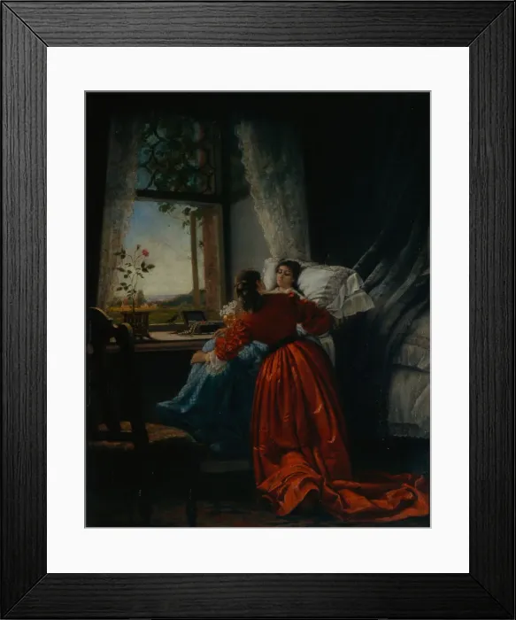 Framed Print : Visiting the Sick, 1885. Artist: Klodt, Mikhail Petrovich, Baron (1835-1914) Framed Print : Visiting the Sick, 1885. Artist: Klodt, Mikhail Petrovich, Baron (1835-1914)