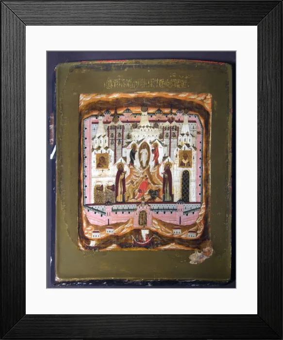 Framed Print : Saints Zosima and Savvatiy of Solovki, Early 17th cen Artist: Russian icon Framed Print : Saints Zosima and Savvatiy of Solovki, Early 17th cen Artist: Russian icon