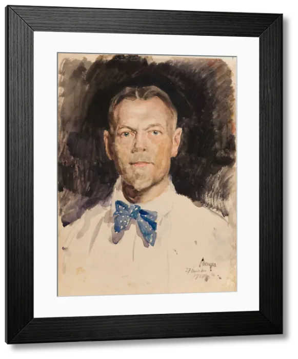 Framed Print : Self-Portrait, 1922. Artist: Vinogradov, Sergei Arsenyevich (1869-1938) Framed Print : Self-Portrait, 1922. Artist: Vinogradov, Sergei Arsenyevich (1869-1938)